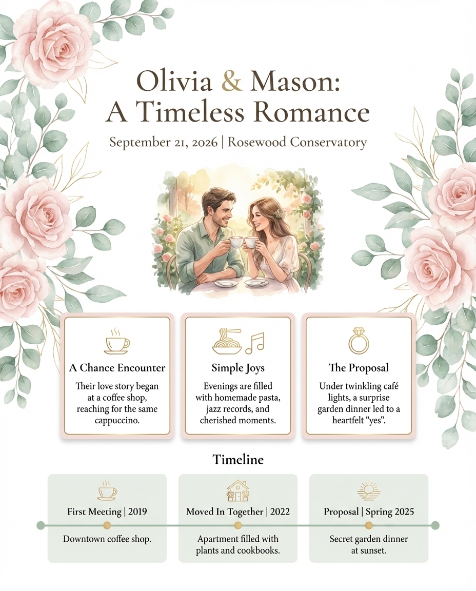 Love Story Poster Ideas: Story Sections & Wording Examples