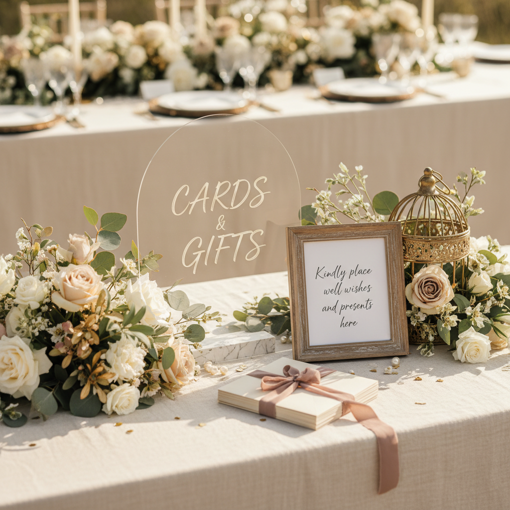 Cards and Gifts Wedding Signs: Wording, Placement & Display Ideas