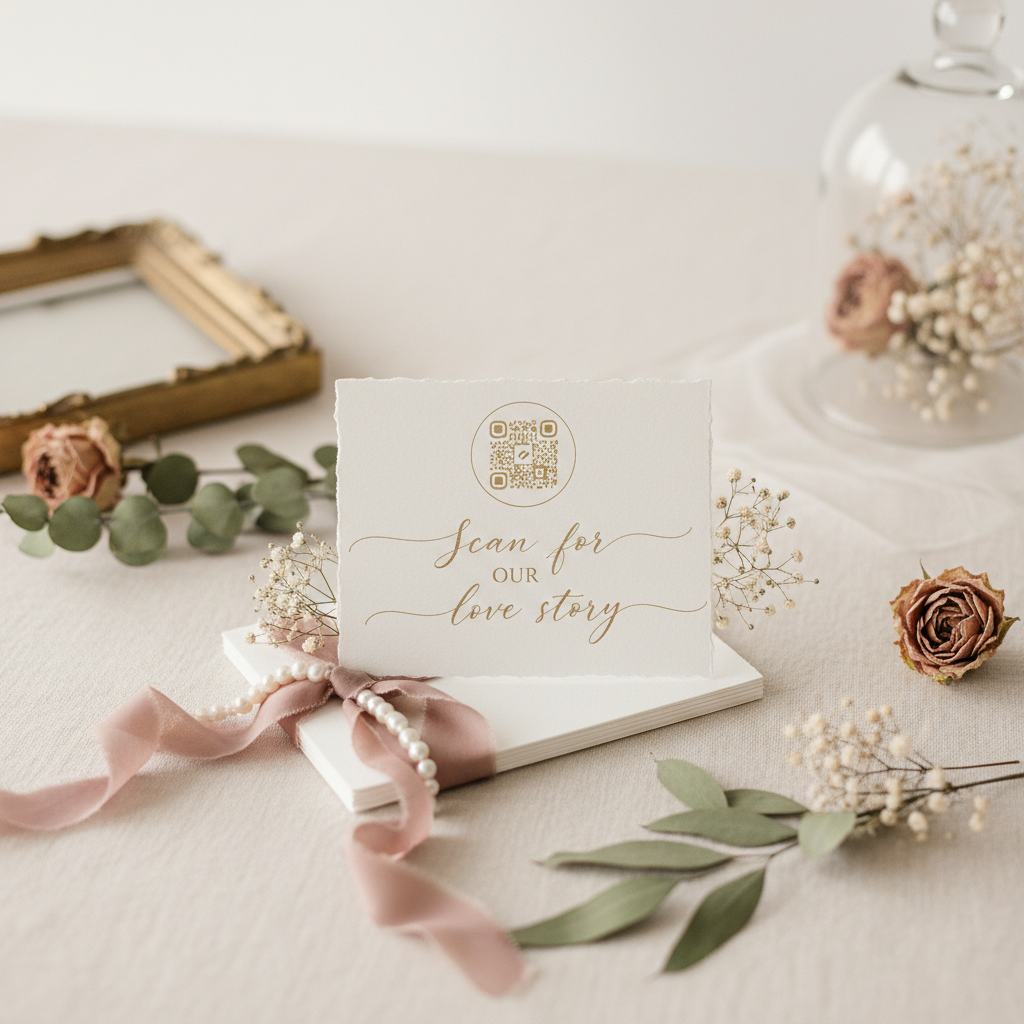 Wedding QR Code Signs: Photo Sharing, Hashtags & Website Display