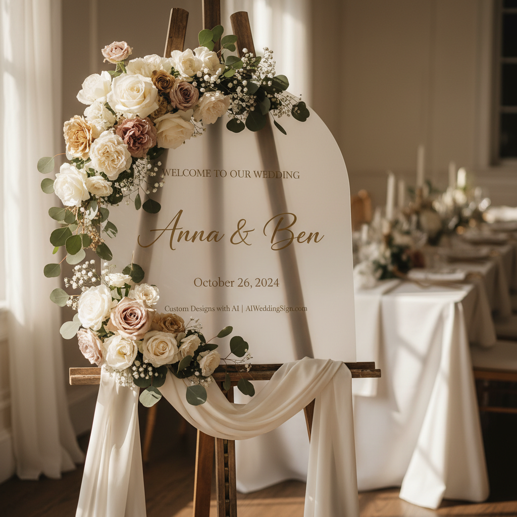 Wedding Welcome Signs: Custom Designs in Minutes with AI | AIWeddingSign